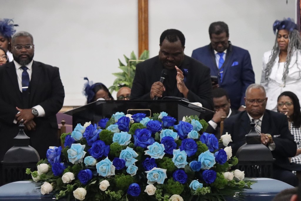 Congregation worshiping together